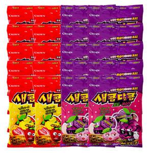 크라운 새콤달콤 2종 딸기포도(200g X 20봉) 단체간식 선물