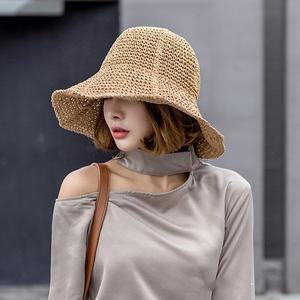 [홀리지]보들 여름시즌 패션모자 왕골 버킷햇
