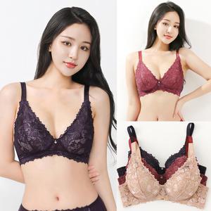 JBR8012 비너스자스민 레이스 노와이어 브라 A B C컵 여성 속옷