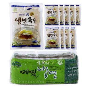 냉면육수 골드 10팩 + 산골 메밀면 10인분 1팩 / 사계절 집에서 즐기는 냉면 모음