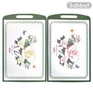 사바트 그린로즈 양면 항균도마 대 사이즈