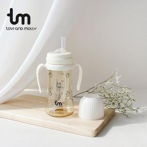 [토비앤몰리]빨대컵 PPSU 돗바니 280ml(화이트, 바닐라)