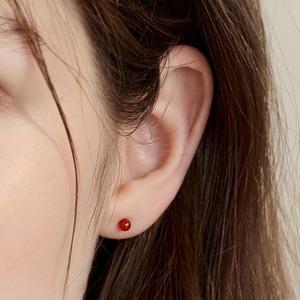 [Hei]천우희,윤은혜,트와이스 지효,정유미,노정의 착용][sv925] red onyx earring
