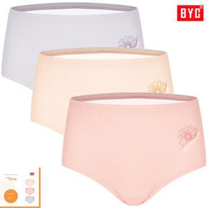 BYC뷰티풀원포인트나염메가스타맥시삼각팬티 랜덤3매입WCP9056