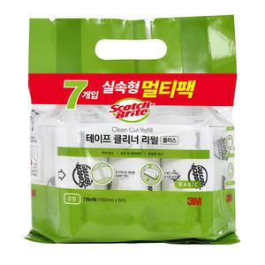 3M 스카치브라이트 실속형 테이프 클리너 리필 플러스 중형 7개입 2팩