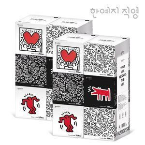 한예지 키스해링 ORIGINAL 미용티슈 250매 6입 2팩