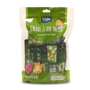 테비 바게트 10g 40개입 부드럽고 촉촉한 퓨레 고양이간식 치킨 치즈맛