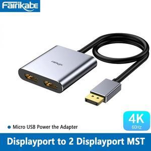 모니터분배기 선택기 셀렉터 스위치 4K60Hz DP-2 디스플레이 포트 DP Splitter 허브 Dp 총판 다중 스트림