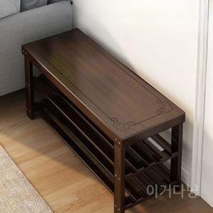 걸상에 신발장 원목 앉을 있다 집안에 신발갈이 걸상 입구 가정용 일체형으로 들어오면