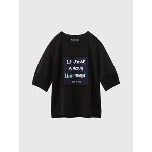 갤러리아 레터링 자수 원포인트 티셔츠 VVCAS4M5366