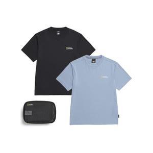 내셔널지오그래픽 N255UPA910 유니 메이스 기능성 PACK 티셔츠 STEEL BLUE 2 N255UPA910419 865545