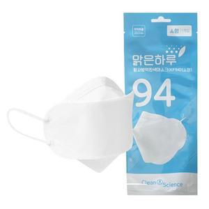 [MENPHKYH_52GR]크린앤사이언스 화이트 맑은하 KF94 50매