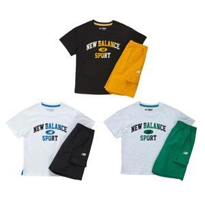 [롯데백화점]뉴발란스 ESSENTIAL_로고 포인트 반팔 셋업(NK9YF2113U)