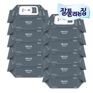잘풀리는집 네이즈 그랑 물티슈 캡형 120매 X 10개