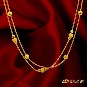 [종로금1번가]순금 목걸이 주얼리 18.75g 더블골든볼