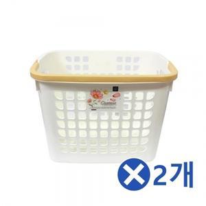 다용도 손잡이 세탁바구니-중x2개 빨래바구니 세탁함