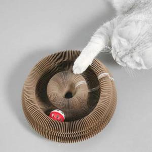 Interactive Cat Scratching Board with Magic Organ Design - Fun Accordion Toy for Claw Grinding & Pla