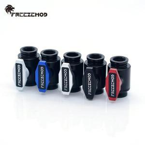 FREEZEMOD 배수 밸브 수도꼭지 듀얼 G1/4 스레드 워터 탭 스토퍼 액체 중지 수냉 어댑터 피팅 PC MOD FM-YG