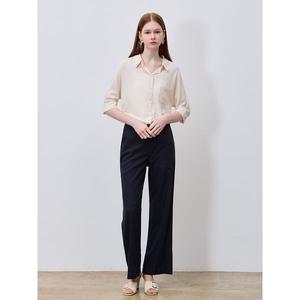 [쉬즈미스]세미와이드 린넨 블렌드 슬릿 팬츠  택가격  228000원 _P392596879