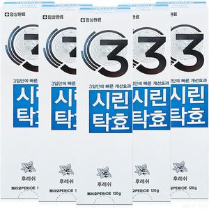 엘지생활건강 페리오 시린탁효 후레쉬 치약 120g 5개