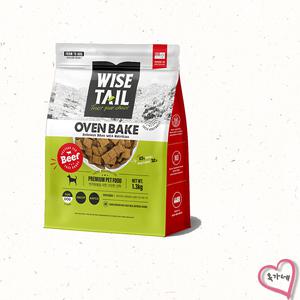 와이즈테일 오븐베이크 강아지 사료 비프 1.3kg[정품]