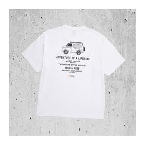 내셔널지오그래픽 NATIONALGEOGRAPHIC N252UTS908 트레져 컨셉 올드밴 그래픽 세미오버핏 반팔 티셔츠 WHIT