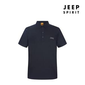 JEEP SPIRIT 쿨링 남성 폴로 반팔 카라티셔츠 블랙