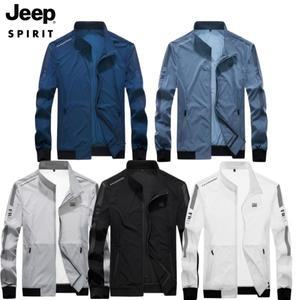 JEEP 베이직 여름 자외선차단 집업 점퍼 자켓 홑겹 얇은 남자겉옷 경량바람막이