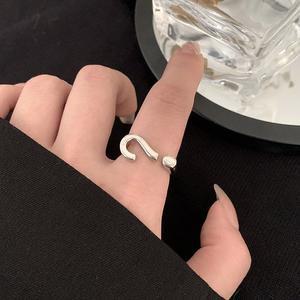 물음표 디자인 링 단순 인스타감성 유럽 반지 여자 큐빅 써지컬스틸 써지컬 데일리 패션반지 여성패션반지