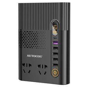 오토코스 차량용 인버터 QC3.0 고속 충전기 12V 24V C타입 200W PD 220V N1-3