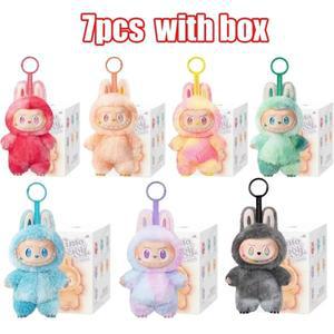 Labubu 3 0 블라인드 박스 시리즈 카와이 몬스터 PVC 인형 마카롱 펜던트 키 체인  생일