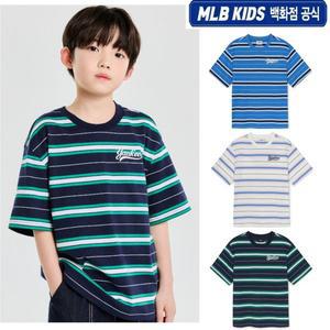 [MLB키즈](강남점)[벡화점공식] 25SS 바시티 스트라이프 티셔츠 (3color) 7ATSV0753