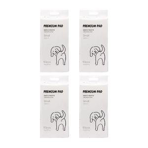 퍼피럽 프리미엄 강아지 두꺼운 패드 200매 고흡수 40g (소형 50매 x 4팩)