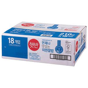 햇반 이천쌀밥 210g X 18개 즉석밥 이천쌀 간편식 쌀밥