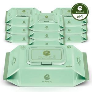 앙블랑 아기물티슈 세이프 민트 캡형 72매X10팩 N-MC10