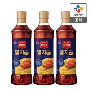 [CJ제일제당][본사배송] 하선정 멸치액젓 골드 800g X 3개