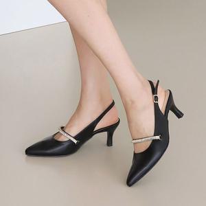 [아나이스] 국산 실버 스트랩 슬링백 6cm_24SS066 [무료배송]