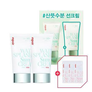 [듀오기획] 워터스플래쉬 선크림 프레쉬 시카 (60ml+60ml) + 선크림 3ml 추가 증정