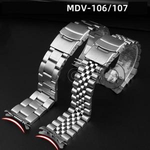카시오 듀로 MDV-107-1A MDV-106 황새치 아쿠아 고스트 시리즈용 커브드 인터페이스 스테인리스 스틸 스트