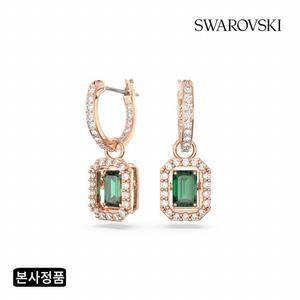 [/본사정품] Una 그린 로즈골드 드롭 귀걸이 5650068