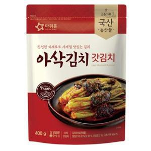 냉장 아워홈 아삭김치 갓김치 400g