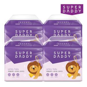 슈퍼대디 기저귀 울트라씬 팬티형 키즈, 20P X 4팩_~20kg