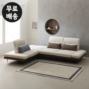 로든 패브릭 모듈형 코너형 소파 5인용 스윙(브라운)