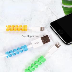 호환 보호대 보호기 커버 USB 충전기 케이블 코드 나선형 데이터 라인 보호 슬리브 충전 접힘 방지 10 개