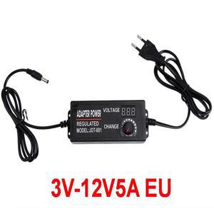 조정가능 범용 AC 어댑터 전원 최대 가능 3V-12V 5A 220V-3V 4.5V 5V6V 8V 9V 10V DC 1 개