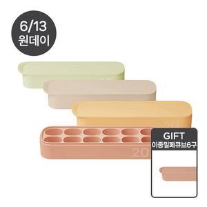 이중밀폐 실리콘 토핑 이유식 큐브 20ml 12구 3개 세트