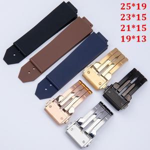 25×19 23×15 19×13mm Hublot 빅뱅 클래식 퓨전 시리즈 시계 스트랩 밴드 남자 여자 팔찌 도구
