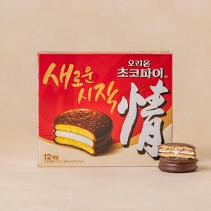 [오리온] 초코파이 정 새로운시작 12팩 468g (39g*12팩)
