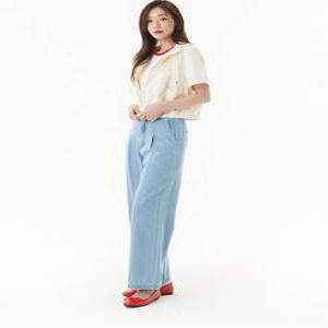 [플라스틱아일랜드]뒤밴딩 턱 텐셀 데님 팬츠 PR2DP901