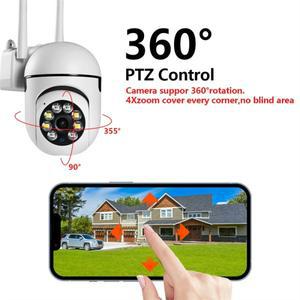 감시 카메라 PTZ CCTV IP 와이파이 4 배 줌 보안 보호 무선 홈 인간  야외 양방향 오디오 8MP